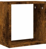 vidaXL Wandrekken kubus 4 st 30x15x30 cm gerookt eiken