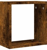 vidaXL Wandrekken kubus 2 st 30x15x30 cm gerookt eiken
