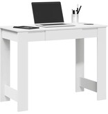 VidaXL Bureau 100x45x75 cm bewerkt hout wit