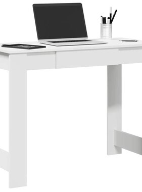 VidaXL Bureau 100x45x75 cm bewerkt hout wit