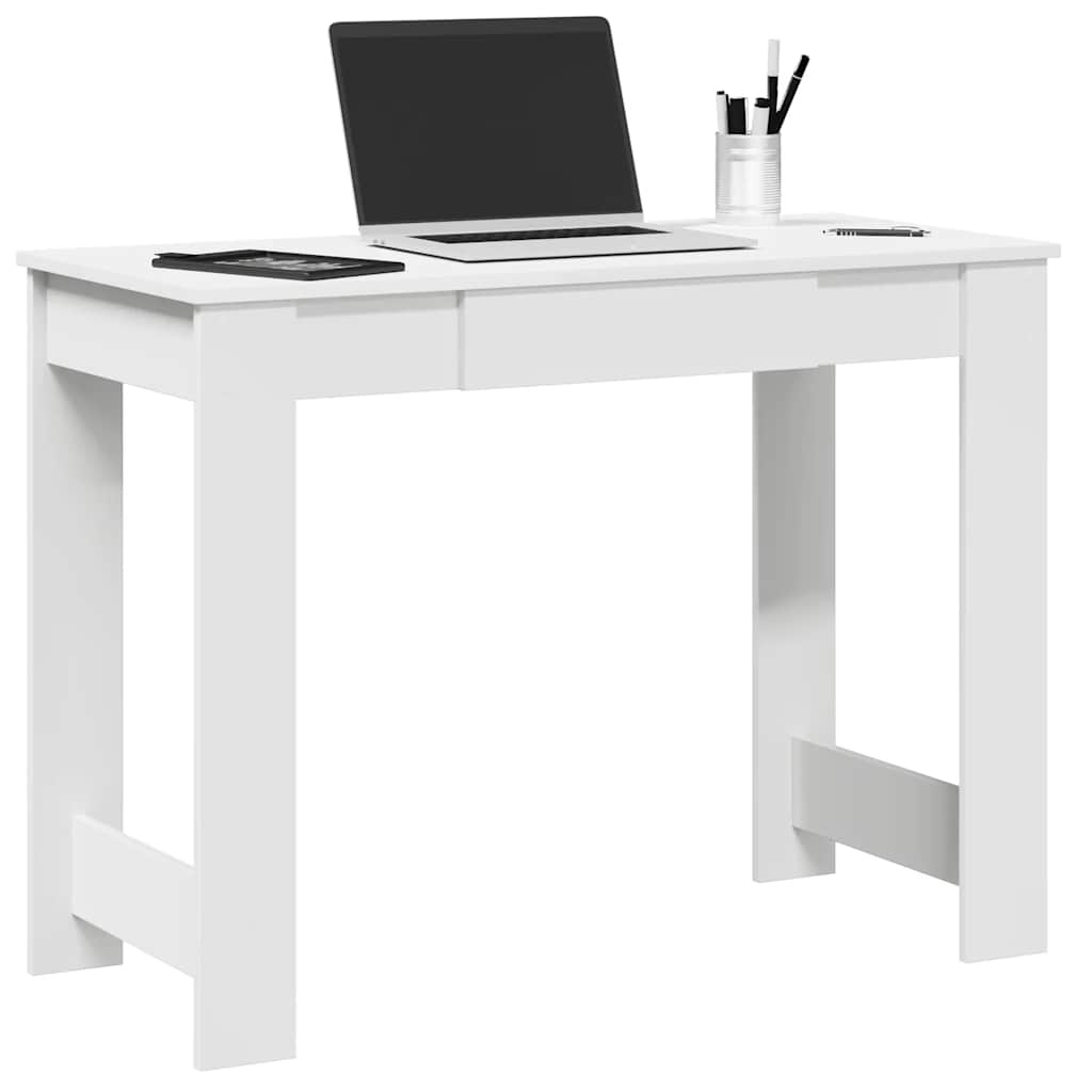 VidaXL Bureau 100x45x75 cm bewerkt hout wit