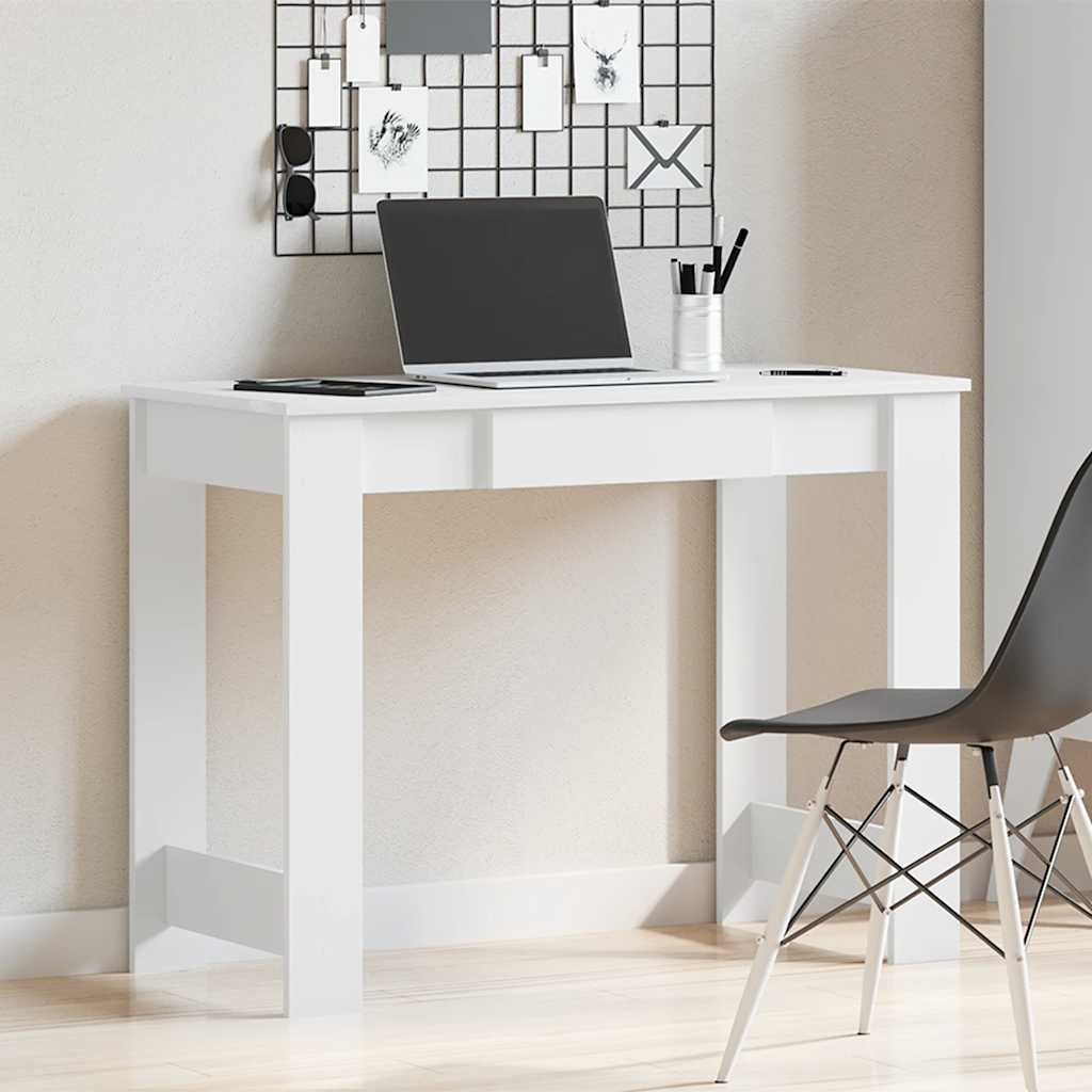 VidaXL Bureau 100x45x75 cm bewerkt hout wit