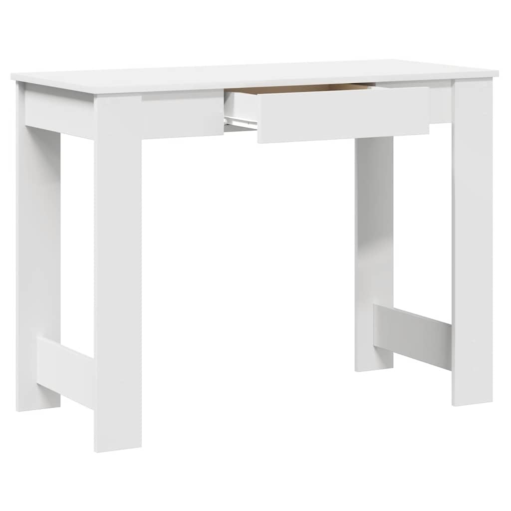 VidaXL Bureau 100x45x75 cm bewerkt hout wit