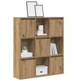VidaXL Boekenkast 89x24x101,5 cm bewerkt hout artisanaal eikenkleurig