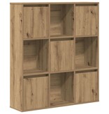 VidaXL Boekenkast 89x24x101,5 cm bewerkt hout artisanaal eikenkleurig