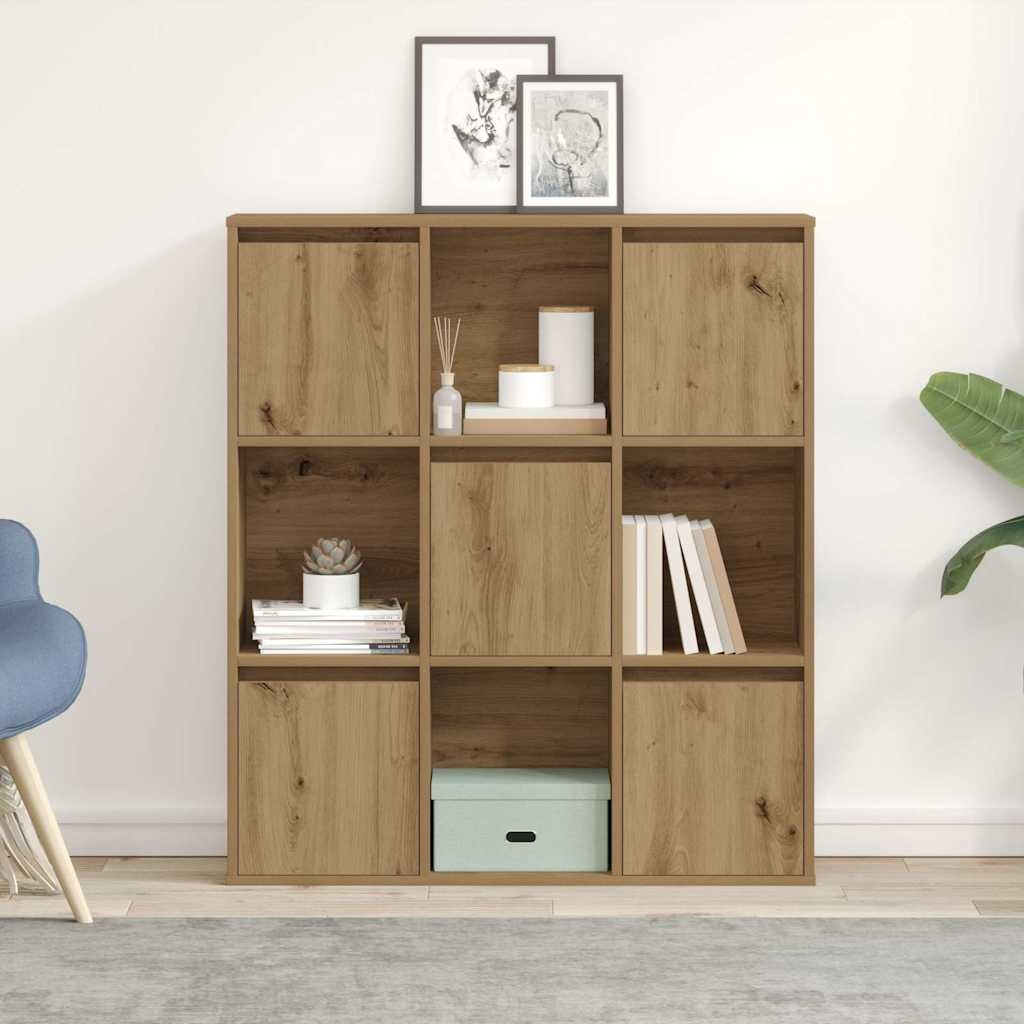 VidaXL Boekenkast 89x24x101,5 cm bewerkt hout artisanaal eikenkleurig