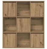 VidaXL Boekenkast 89x24x101,5 cm bewerkt hout artisanaal eikenkleurig