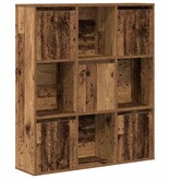 VidaXL Boekenkast 89x24x101,5 cm bewerkt hout oud houtkleurig