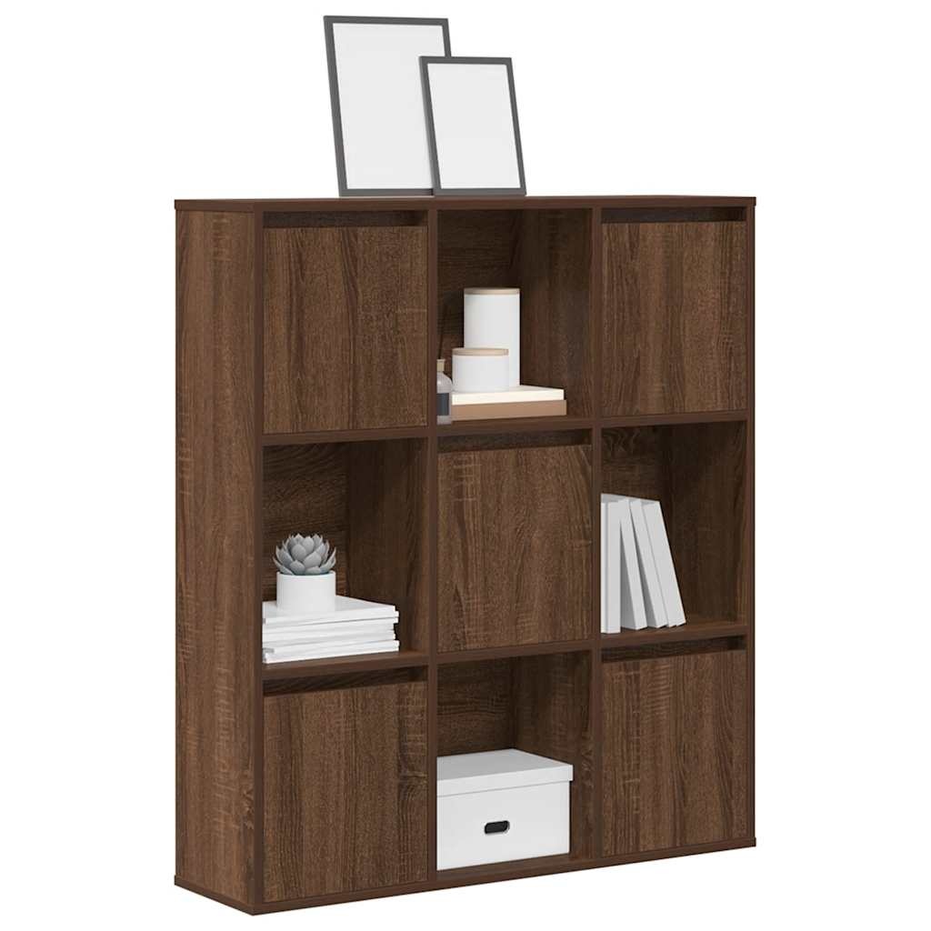 VidaXL Boekenkast 89x24x101,5 cm bewerkt hout bruin eikenkleurig