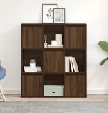 VidaXL Boekenkast 89x24x101,5 cm bewerkt hout bruin eikenkleurig