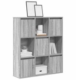 VidaXL Boekenkast 89x24x101,5 cm bewerkt hout grijs sonoma eikenkleur