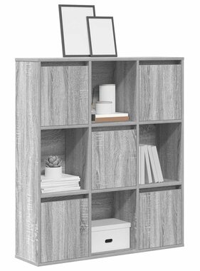 VidaXL Boekenkast 89x24x101,5 cm bewerkt hout grijs sonoma eikenkleur