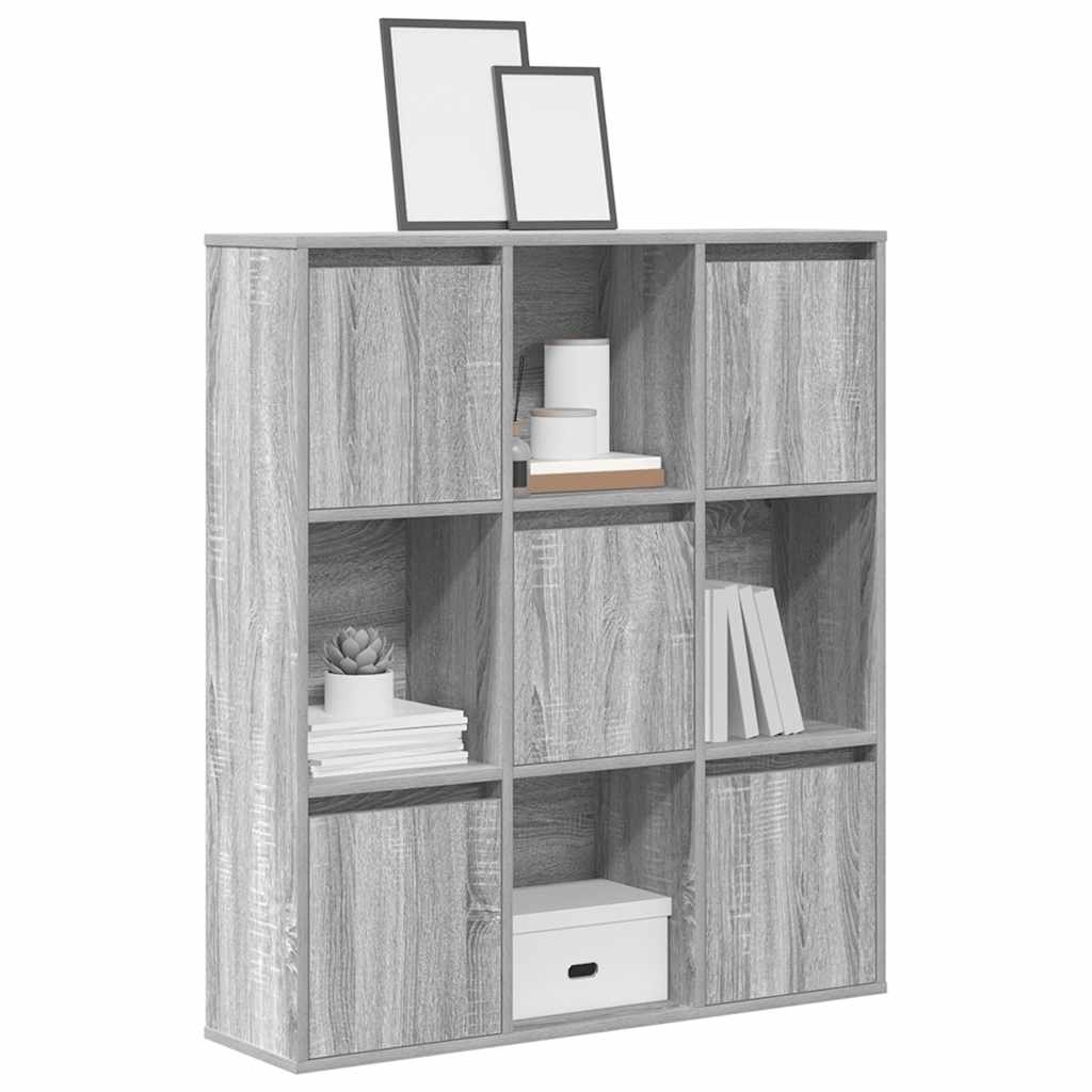 VidaXL Boekenkast 89x24x101,5 cm bewerkt hout grijs sonoma eikenkleur