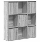VidaXL Boekenkast 89x24x101,5 cm bewerkt hout grijs sonoma eikenkleur