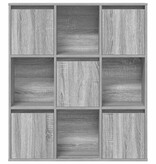 VidaXL Boekenkast 89x24x101,5 cm bewerkt hout grijs sonoma eikenkleur