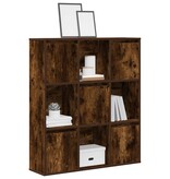 VidaXL Boekenkast 89x24x101,5 cm bewerkt hout gerookt eikenkleurig