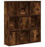 VidaXL Boekenkast 89x24x101,5 cm bewerkt hout gerookt eikenkleurig