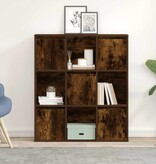 VidaXL Boekenkast 89x24x101,5 cm bewerkt hout gerookt eikenkleurig