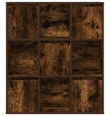 VidaXL Boekenkast 89x24x101,5 cm bewerkt hout gerookt eikenkleurig