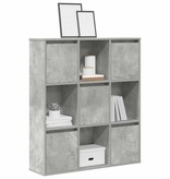 VidaXL Boekenkast 89x24x101,5 cm bewerkt hout betongrijs