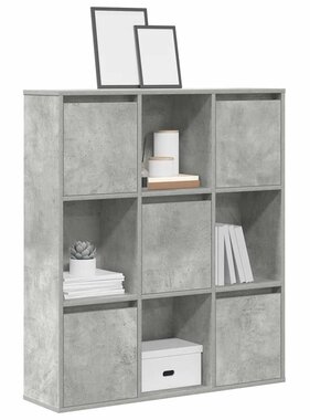 VidaXL Boekenkast 89x24x101,5 cm bewerkt hout betongrijs