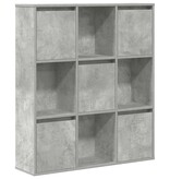 VidaXL Boekenkast 89x24x101,5 cm bewerkt hout betongrijs