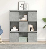 VidaXL Boekenkast 89x24x101,5 cm bewerkt hout betongrijs