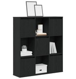 VidaXL Boekenkast 89x24x101,5 cm bewerkt hout zwart eikenkleurig