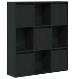 VidaXL Boekenkast 89x24x101,5 cm bewerkt hout zwart eikenkleurig