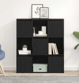 VidaXL Boekenkast 89x24x101,5 cm bewerkt hout zwart eikenkleurig