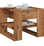 VidaXL Salontafel 55,5x55x45 cm bewerkt hout oud houtkleurig