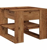 VidaXL Salontafel 55,5x55x45 cm bewerkt hout oud houtkleurig