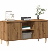 VidaXL Tv-meubel 102x35x50 cm bewerkt hout artisanaal eikenkleur