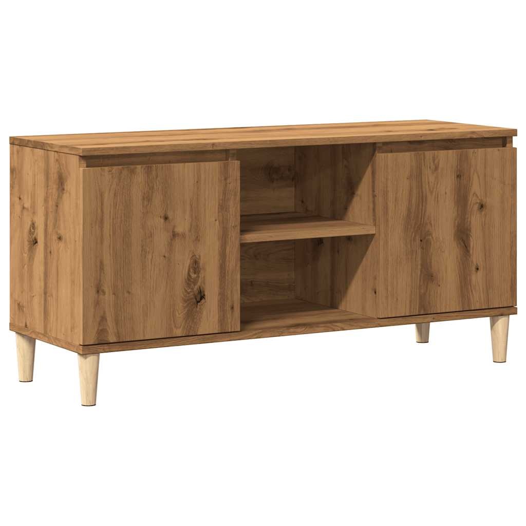 VidaXL Tv-meubel 102x35x50 cm bewerkt hout artisanaal eikenkleur