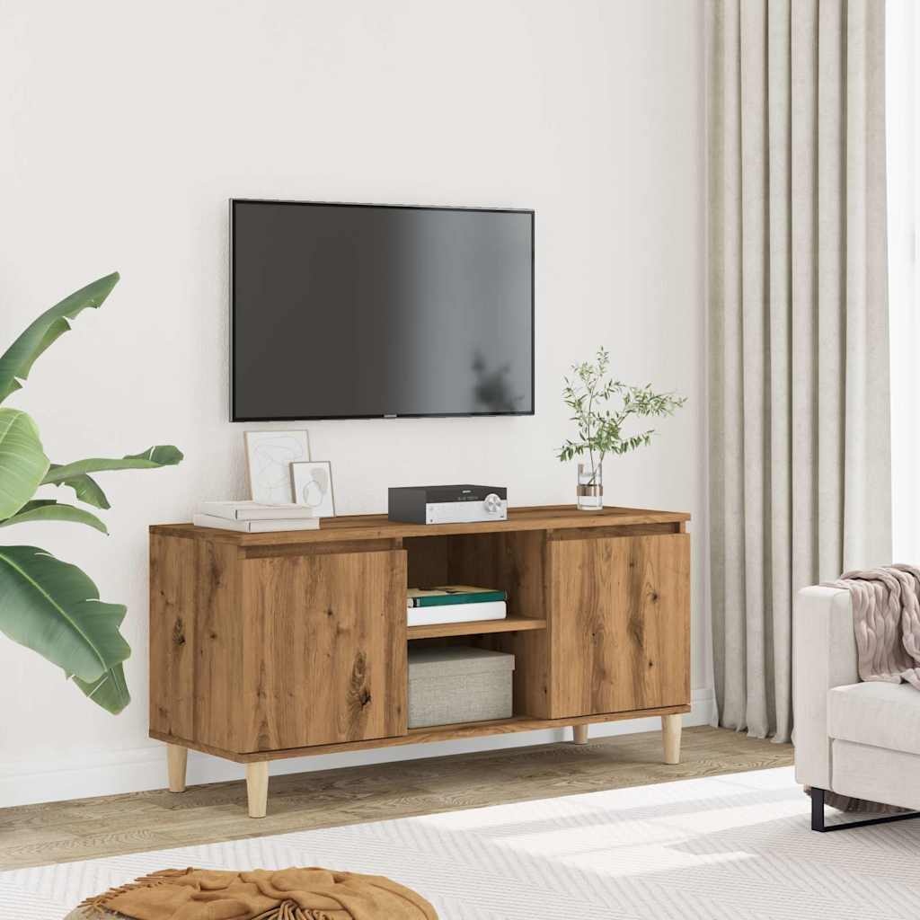VidaXL Tv-meubel 102x35x50 cm bewerkt hout artisanaal eikenkleur
