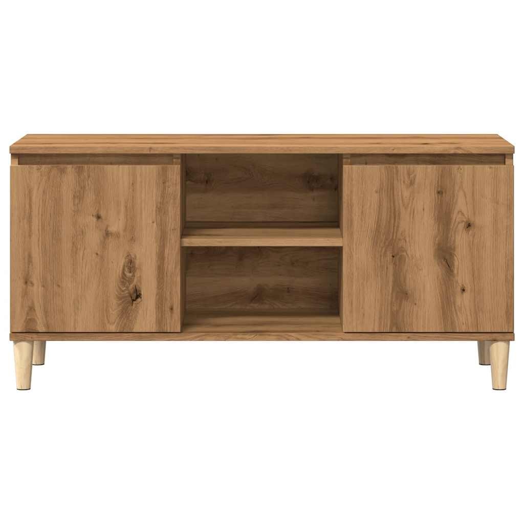 VidaXL Tv-meubel 102x35x50 cm bewerkt hout artisanaal eikenkleur