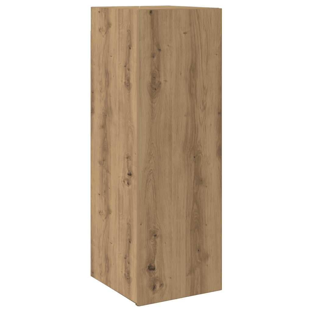 VidaXL Tv-meubel 30,5x30x90 cm bewerkt hout artisanaal eikenkleurig