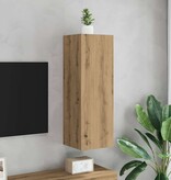 VidaXL Tv-meubel 30,5x30x90 cm bewerkt hout artisanaal eikenkleurig
