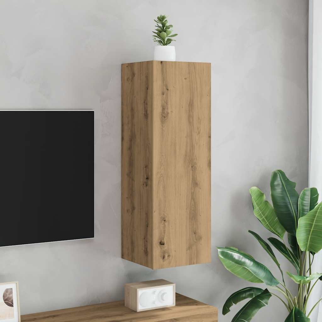 VidaXL Tv-meubel 30,5x30x90 cm bewerkt hout artisanaal eikenkleurig