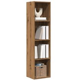 VidaXL Boekenkast/tv-meubel 36x30x143cm bewerkt hout artisanaal eiken