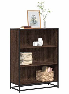 VidaXL Boekenkast 80,5x35x107,5 cm bewerkt hout bruin eikenkleur