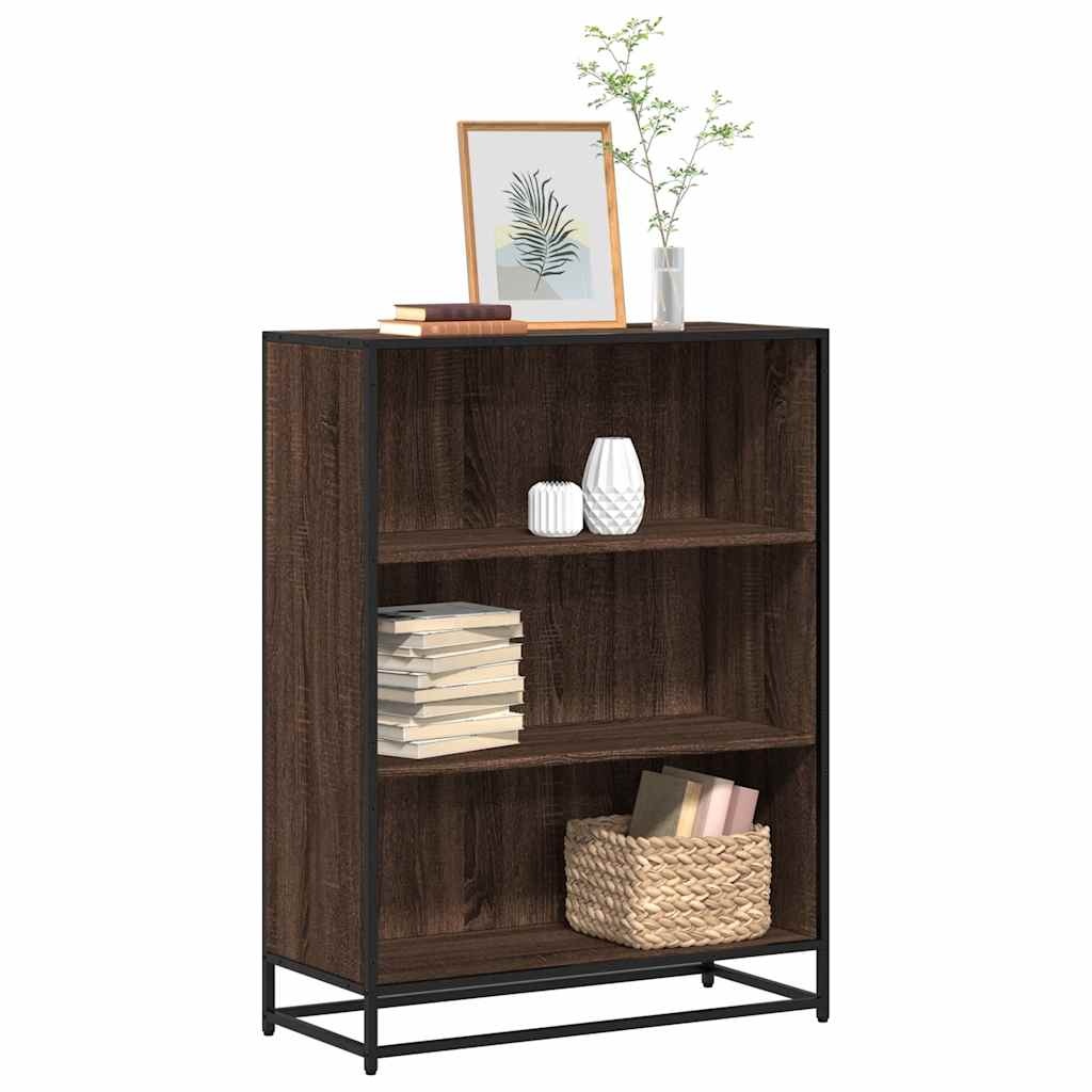 VidaXL Boekenkast 80,5x35x107,5 cm bewerkt hout bruin eikenkleur