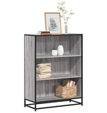 VidaXL Boekenkast 80,5x35x107,5cm bewerkt hout grijs sonoma eikenkleur