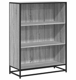 VidaXL Boekenkast 80,5x35x107,5cm bewerkt hout grijs sonoma eikenkleur