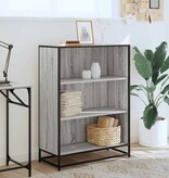 VidaXL Boekenkast 80,5x35x107,5cm bewerkt hout grijs sonoma eikenkleur