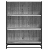 VidaXL Boekenkast 80,5x35x107,5cm bewerkt hout grijs sonoma eikenkleur