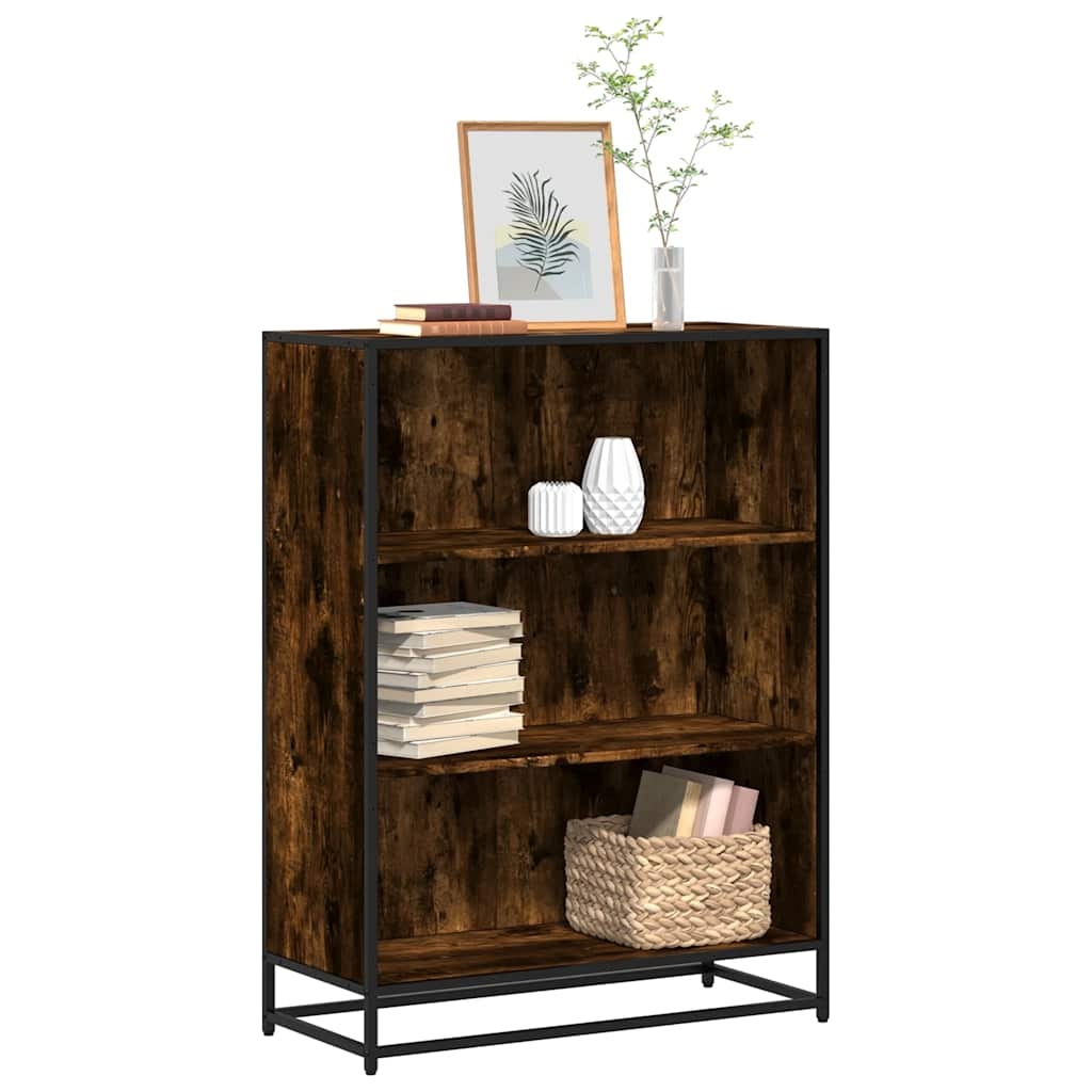 VidaXL Boekenkast 80,5x35x107,5 cm bewerkt hout gerookt eikenkleurig