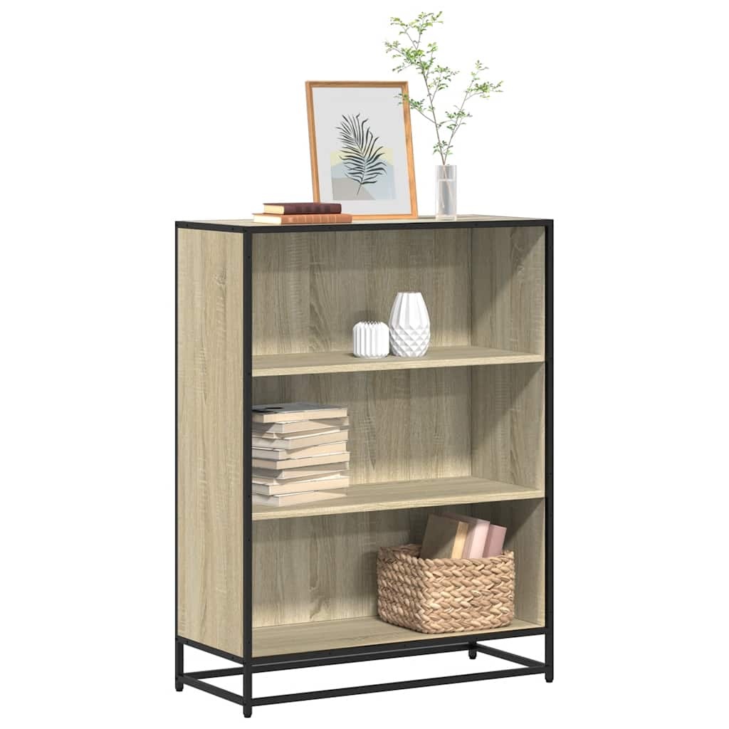 VidaXL Boekenkast 80,5x35x107,5 cm bewerkt hout sonoma eikenkleurig