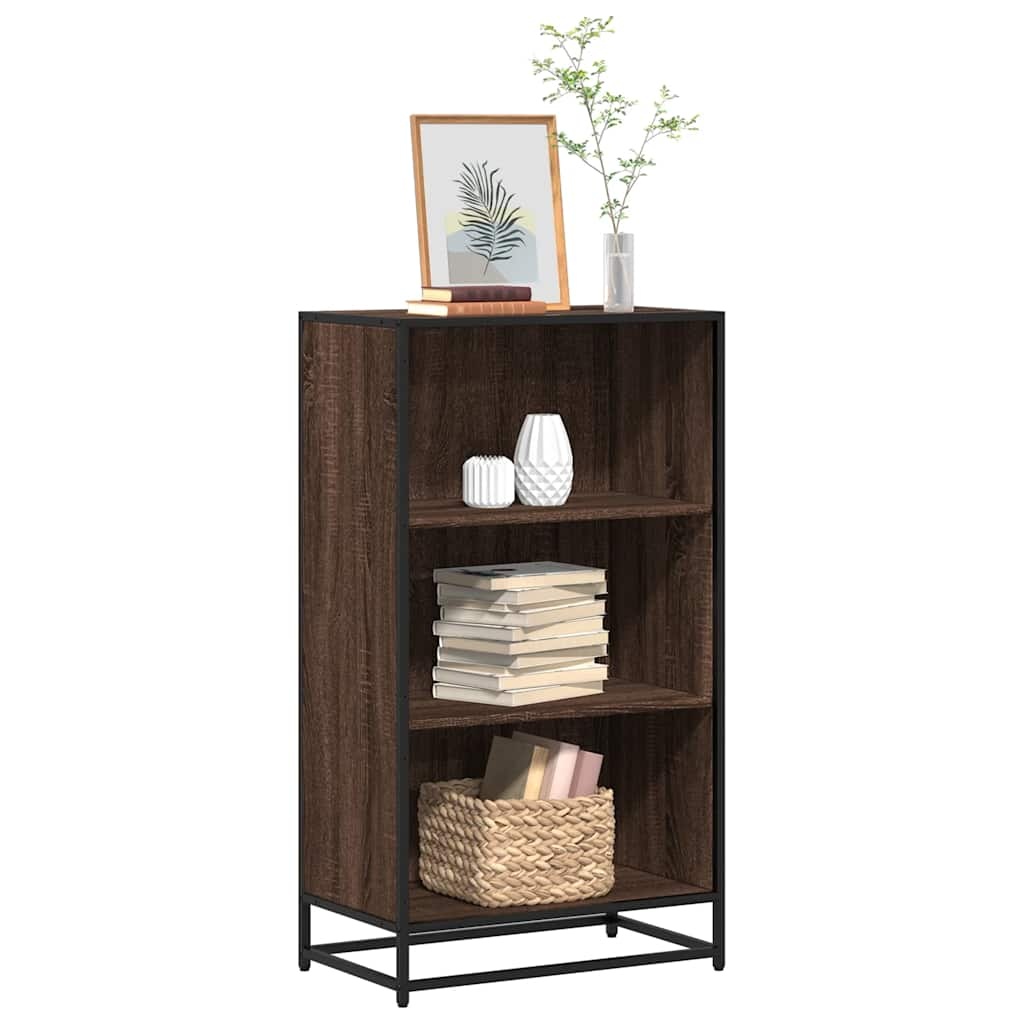 VidaXL Boekenkast 60x35x107,5 cm bewerkt hout bruin eikenkleur