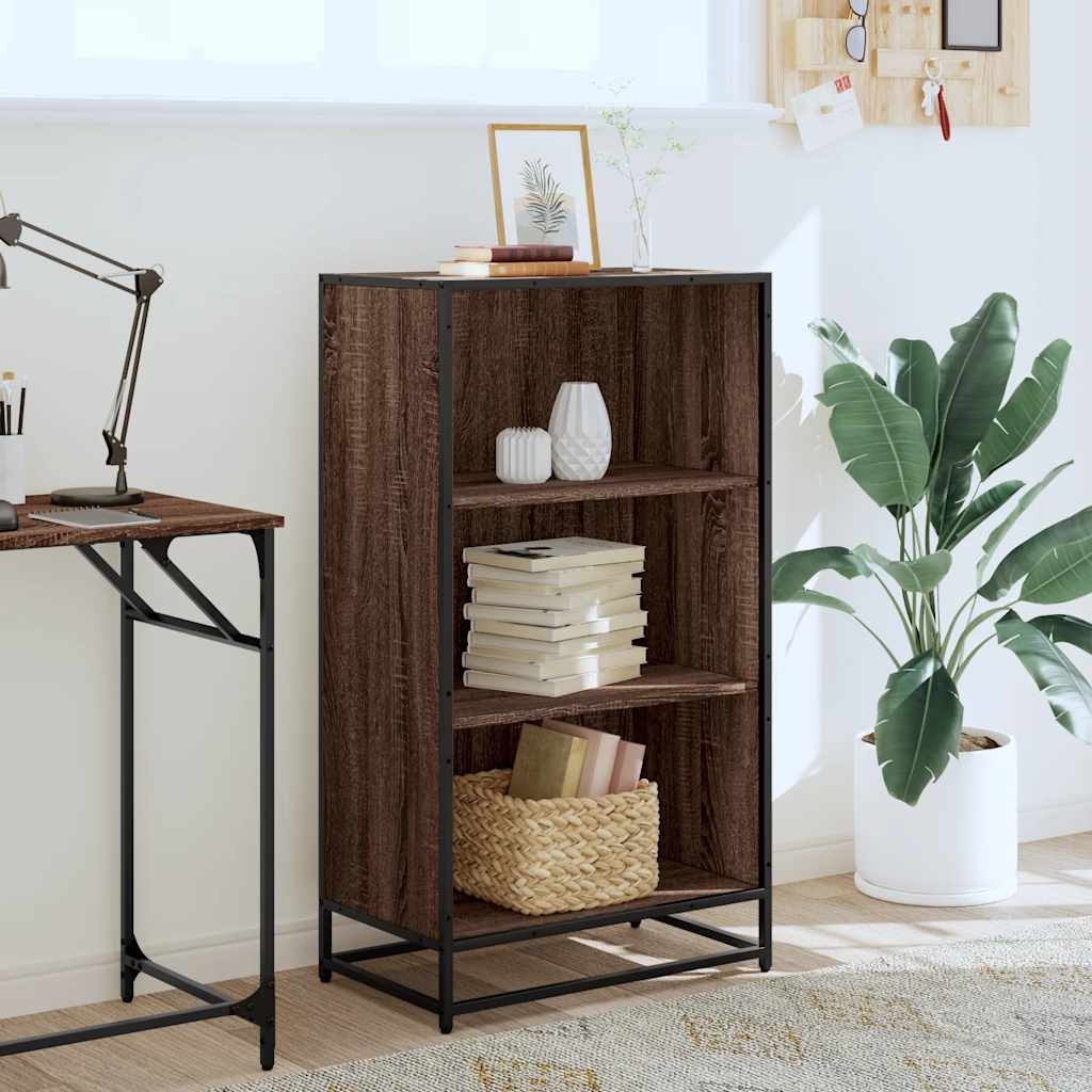 VidaXL Boekenkast 60x35x107,5 cm bewerkt hout bruin eikenkleur